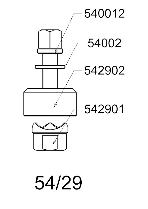 PERFORADOR REDONDO PARA CHAPA  FORZA  SERIE 54